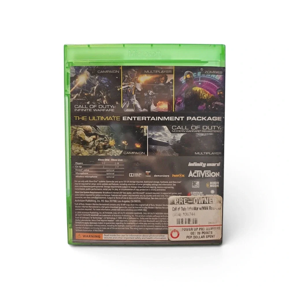 Call of Duty Infinite Warfare Legacy Edition Xbox One Modern Warfare Remastered